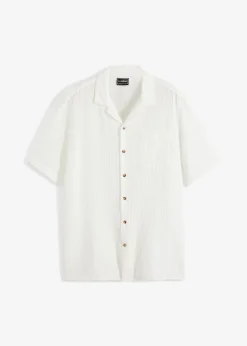 bonprix Chemise manches courtes en gaze 100% coton|Homme Chemises