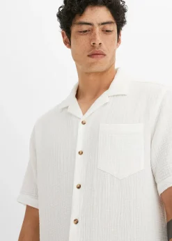 bonprix Chemise manches courtes en gaze 100% coton|Homme Chemises
