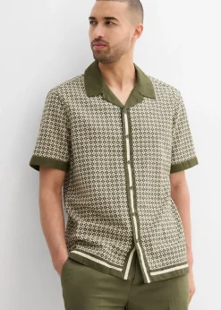 Homme bonprix Chemises|Chemise manches courtes en lin majoritaire