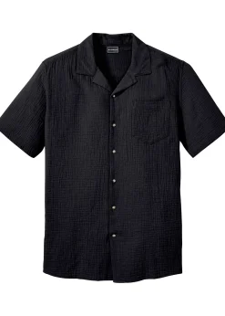 Homme bonprix Chemises|Chemise manches courtes en gaze 100% coton
