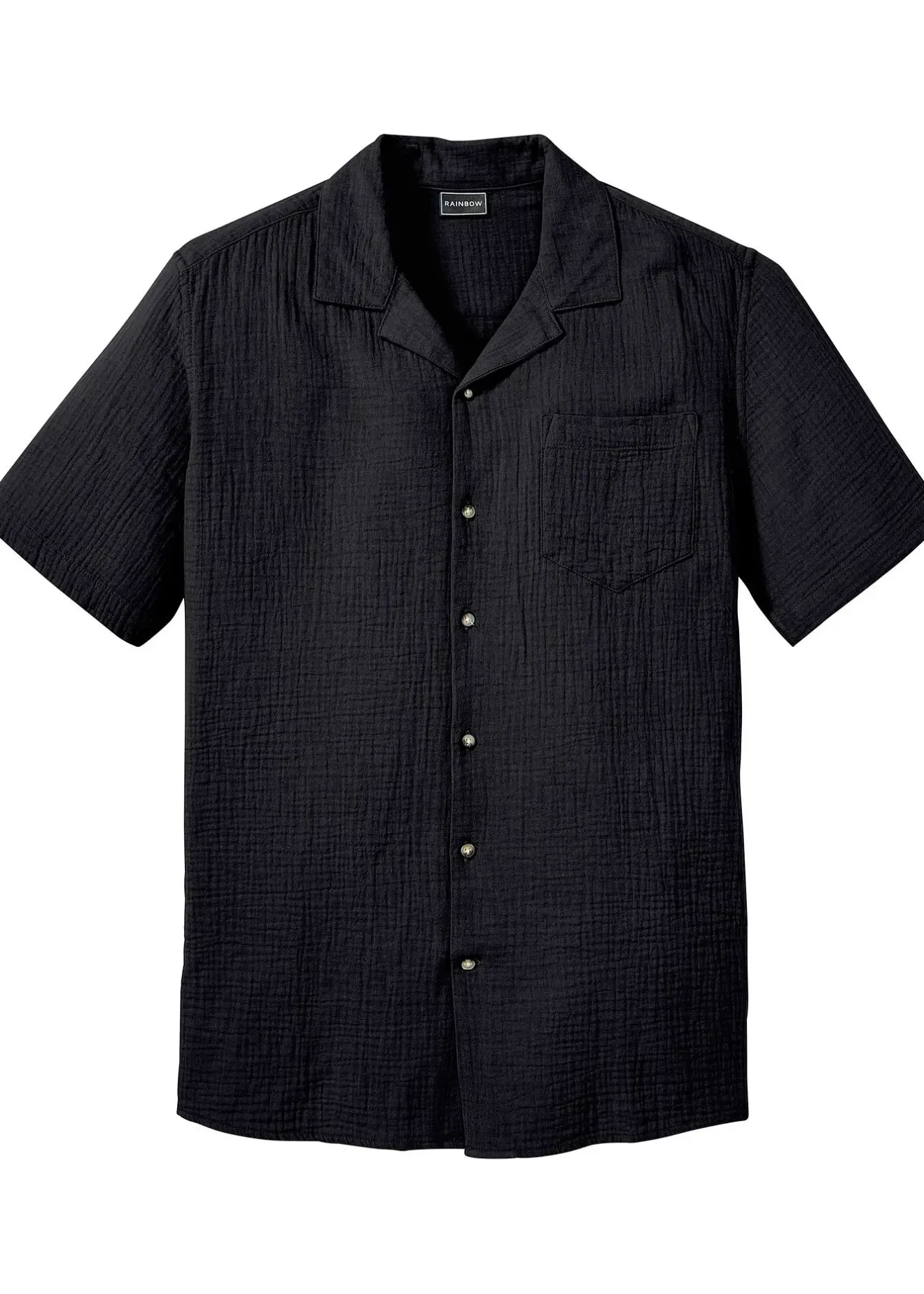 Homme bonprix Chemises|Chemise manches courtes en gaze 100% coton