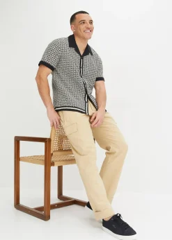 bonprix Chemise manches courtes en lin majoritaire|Homme Chemises