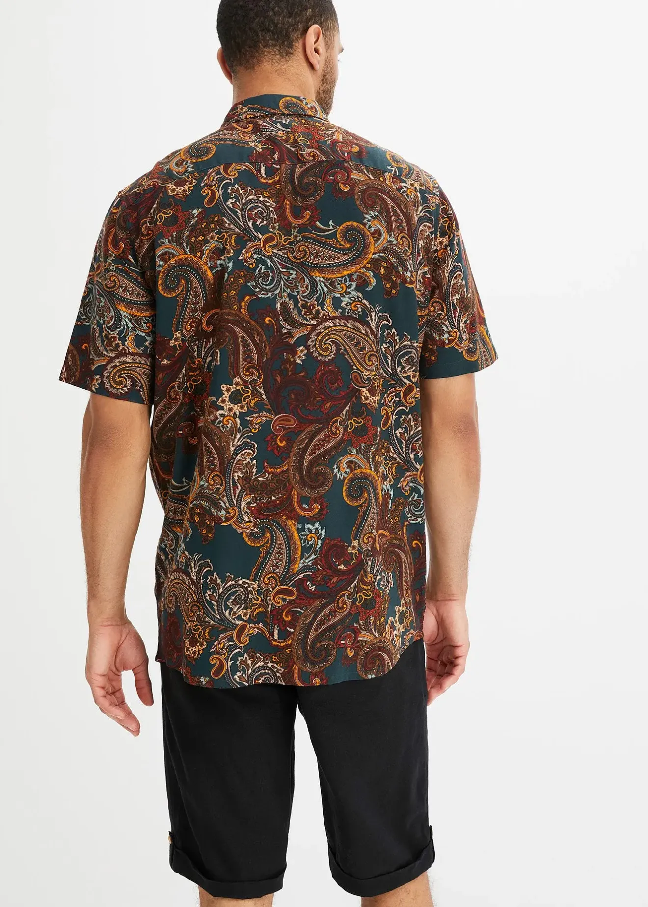 Homme bonprix Chemises|Chemise manches courtes en viscose