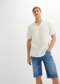 bonprix Chemise manches courtes en gaze de coton|Homme Chemises