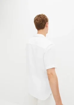 Homme bonprix Chemises|Chemise manches courtes en mousseline