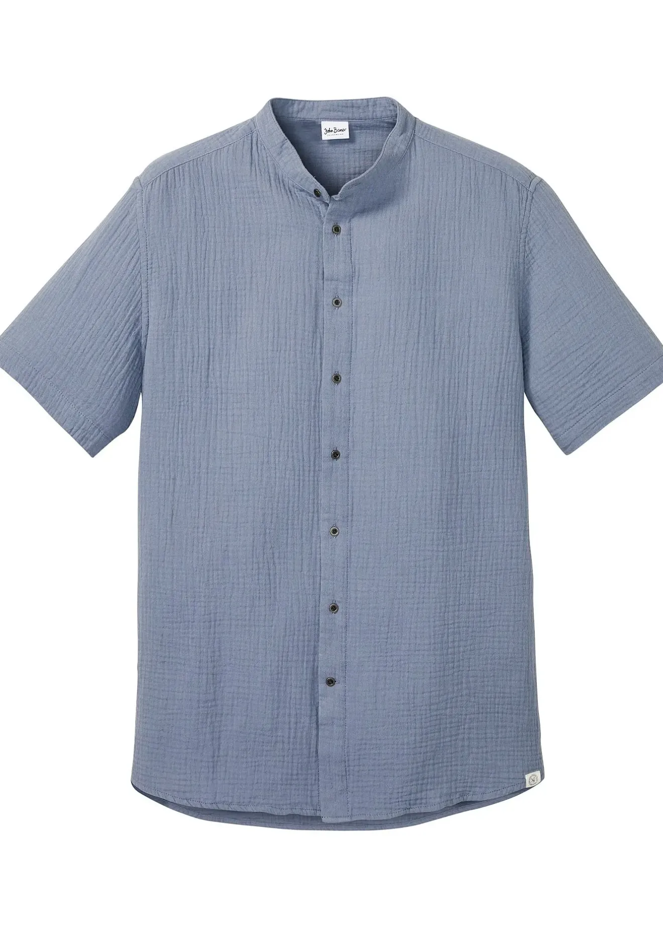 Homme bonprix Chemises|Chemise manches courtes en gaze de coton