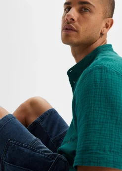 bonprix Chemise manches courtes en gaze de coton|Homme Chemises