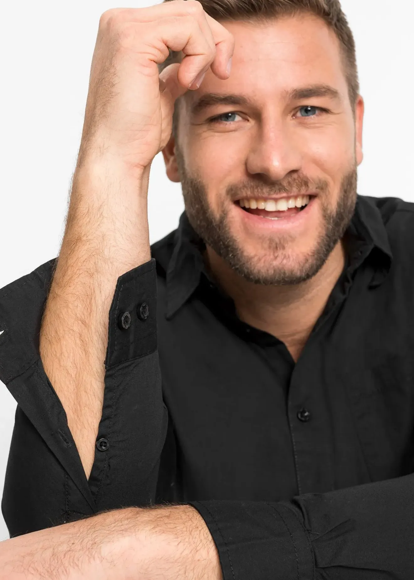 Homme bonprix Chemises|Chemise manches longues 100% coton