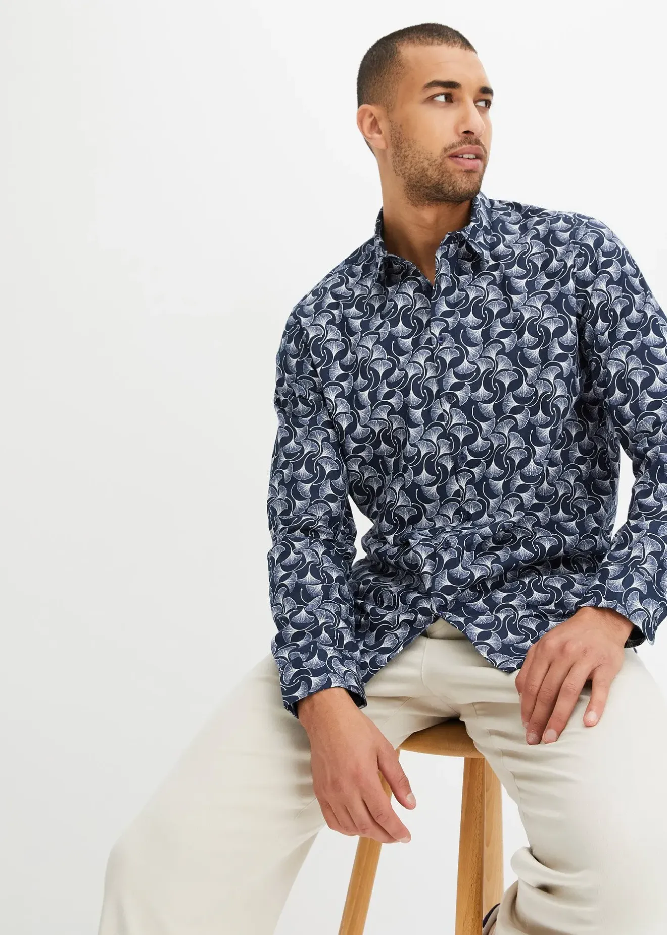 bonprix Chemise manches longues à motif|Homme Chemises