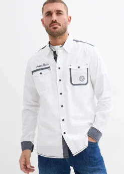 Homme bonprix Chemises|Chemise manches longues 100% coton