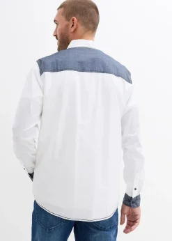 Homme bonprix Chemises|Chemise manches longues 100% coton