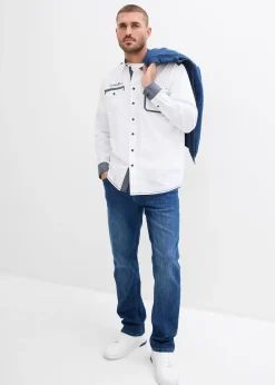 Homme bonprix Chemises|Chemise manches longues 100% coton