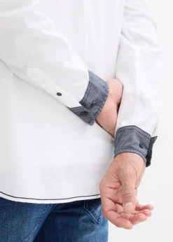 Homme bonprix Chemises|Chemise manches longues 100% coton