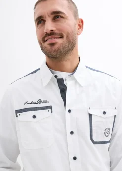 Homme bonprix Chemises|Chemise manches longues 100% coton