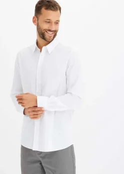 bonprix Chemise manches longues extensible, Regular Fit|Homme Chemises