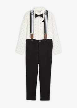 Enfant bonprix Vêtements Enfant|Garçons 2-8 Ans·Costumes & Chemises|Chemise, pantalon avec bretelles, nœud papillon (ens. 4 pces)