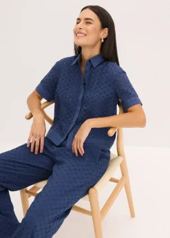 Femme bonprix Chemisiers|Chemisier à broderies anglaises