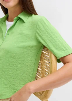 bonprix Chemisier boxy en crêpe léger|Femme Chemisiers