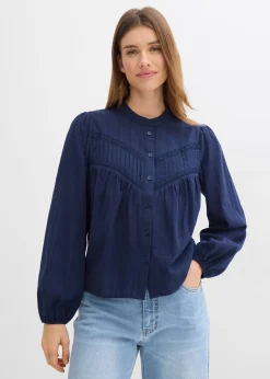 Femme bonprix Chemisiers|Chemisier brodé en coton