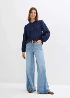 Femme bonprix Chemisiers|Chemisier brodé en coton