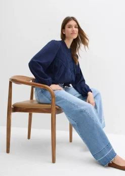 Femme bonprix Chemisiers|Chemisier brodé en coton