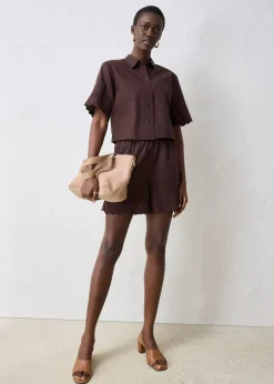 Femme bonprix Premium|Chemisiers|Chemisier court avec soie