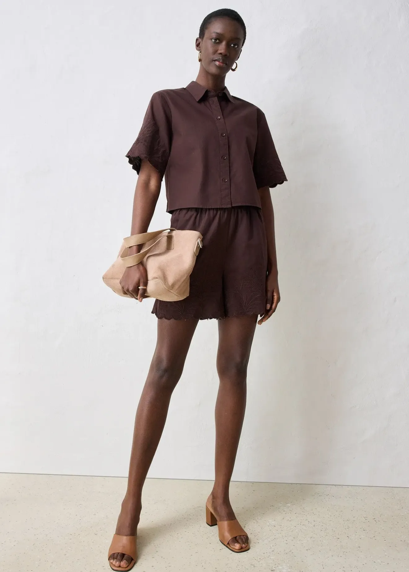 Femme bonprix Premium|Chemisiers|Chemisier court avec soie