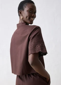 Femme bonprix Premium|Chemisiers|Chemisier court avec soie