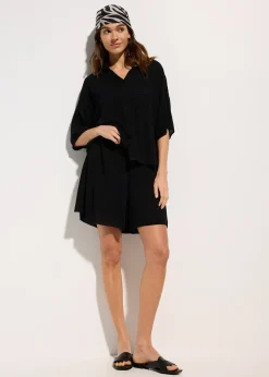 Femme bonprix Vêtements De Plage|Chemisiers|Chemisier court de plage en viscose fluide
