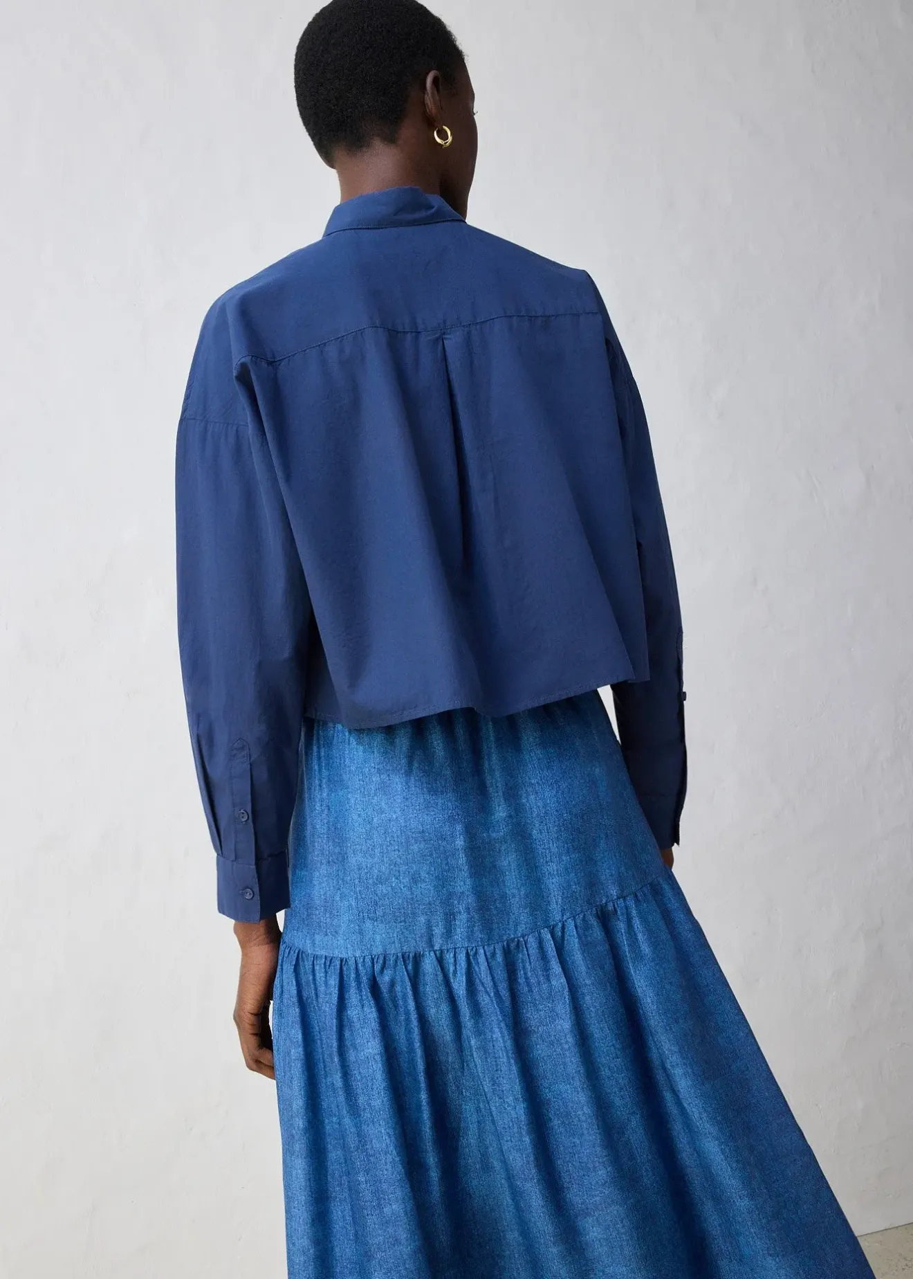 bonprix Chemisier court et oversize en coton et soie|Femme Premium|Chemisiers