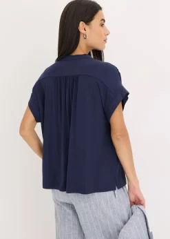 bonprix Chemisier doux en jersey viscose|Femme T-Shirts & Tops