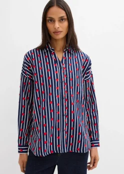bonprix Chemisier doux et oversize en gaze de coton|Femme Chemisiers