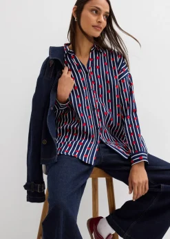 bonprix Chemisier doux et oversize en gaze de coton|Femme Chemisiers