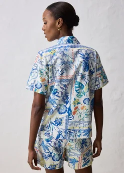 bonprix Chemisier en coton et soie|Femme Premium|Chemisiers