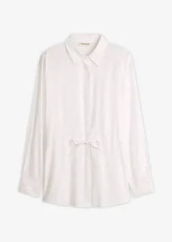 bonprix Chemisier en popeline à plis couchés|Femme Chemisiers