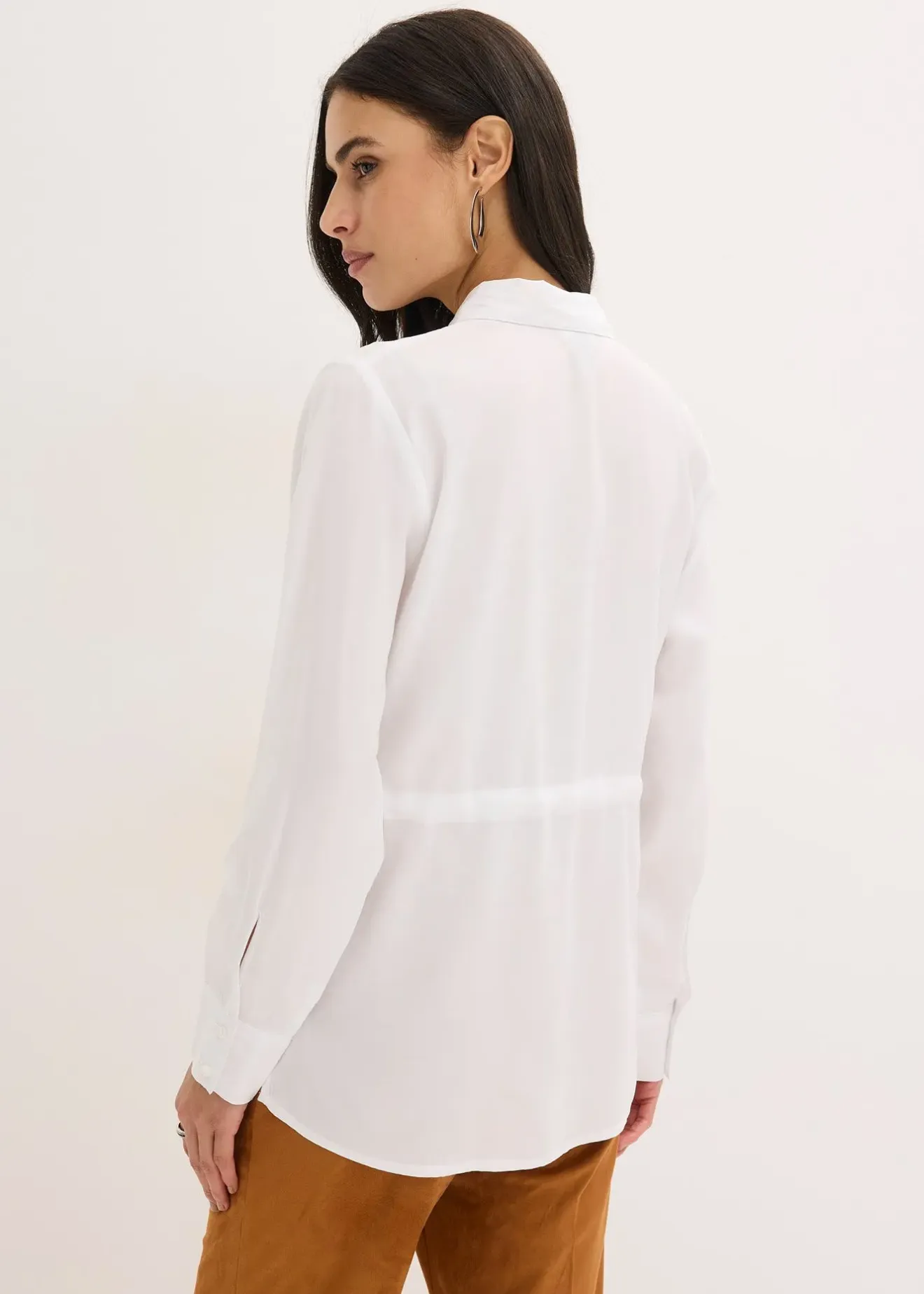 bonprix Chemisier en popeline à plis couchés|Femme Chemisiers