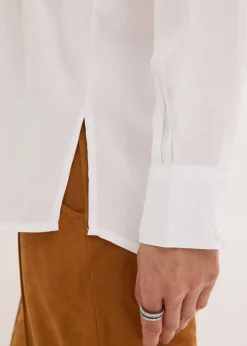 bonprix Chemisier en popeline à plis couchés|Femme Chemisiers