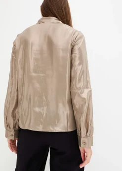 bonprix Chemisier en satin brillant|Femme Chemisiers