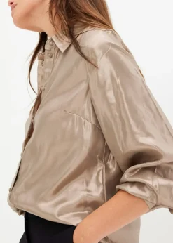 bonprix Chemisier en satin brillant|Femme Chemisiers