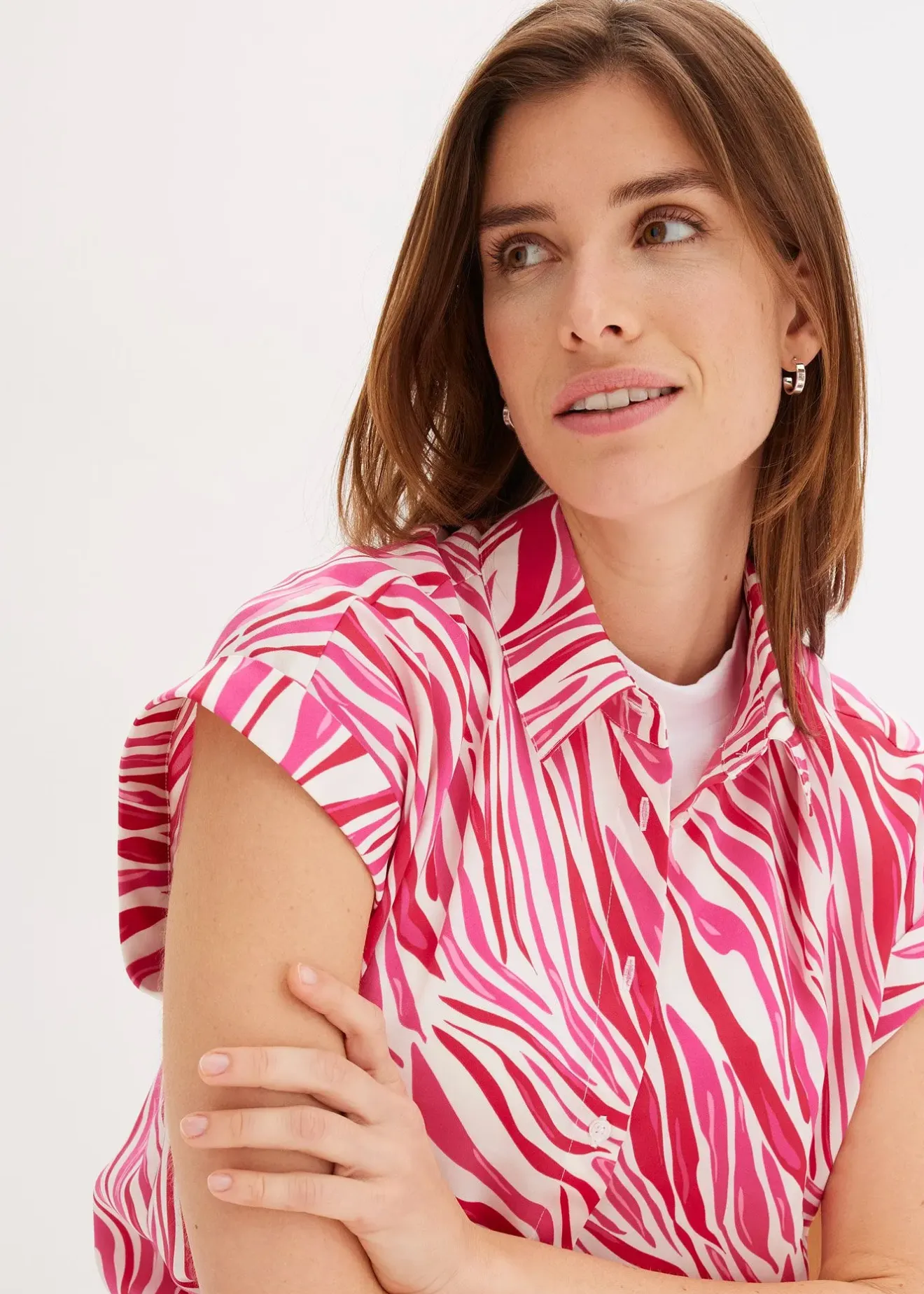 Femme bonprix Deux Pièces & Ensembles|Chemisiers|Chemisier en satin fluide