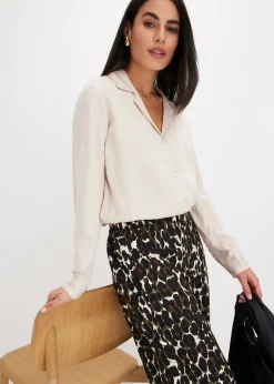 bonprix Chemisier en satin léger|Femme Chemisiers