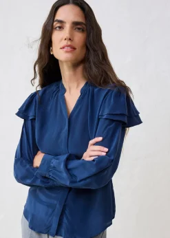 bonprix Chemisier en viscose et soie|Femme Premium|Chemisiers