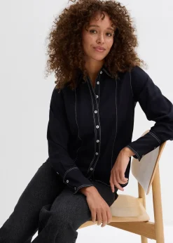 bonprix Chemisier en viscose fluide|Femme Chemisiers