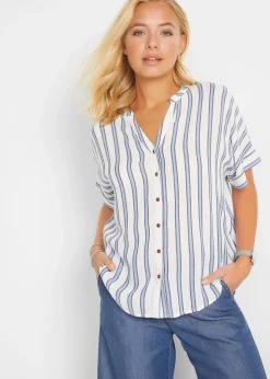 bonprix Chemisier fluide en crépon de viscose|Femme Chemisiers