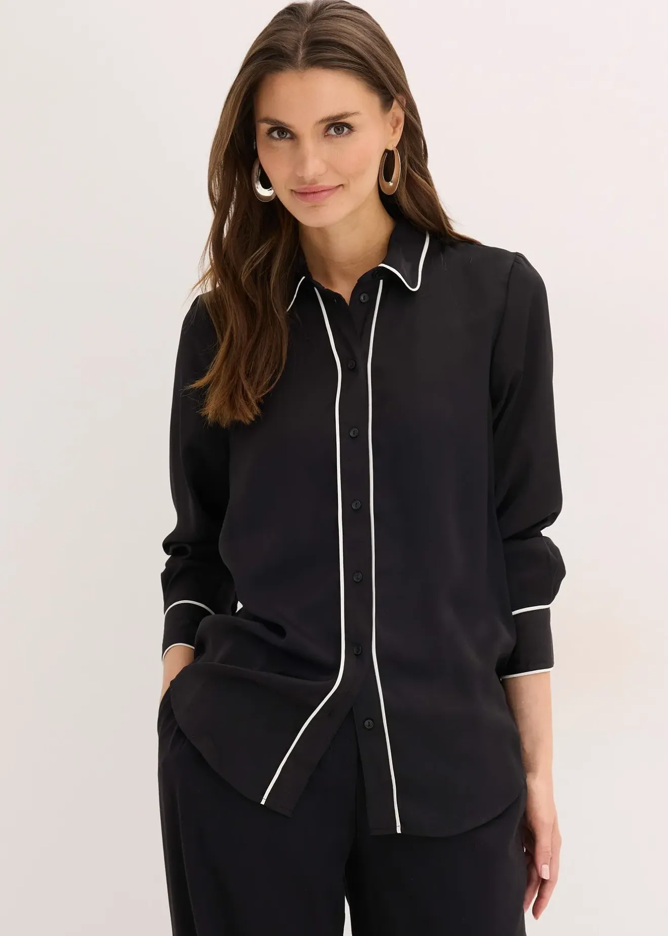 bonprix Chemisier fluide en satin|Femme Chemisiers