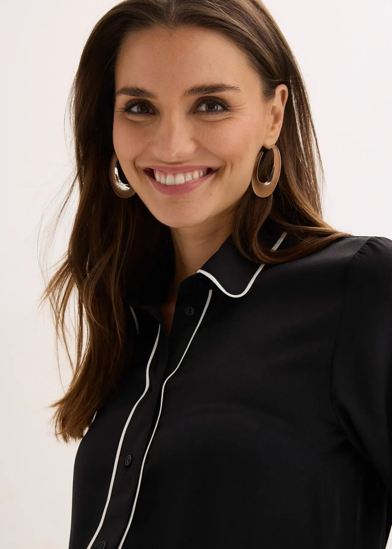 bonprix Chemisier fluide en satin|Femme Chemisiers