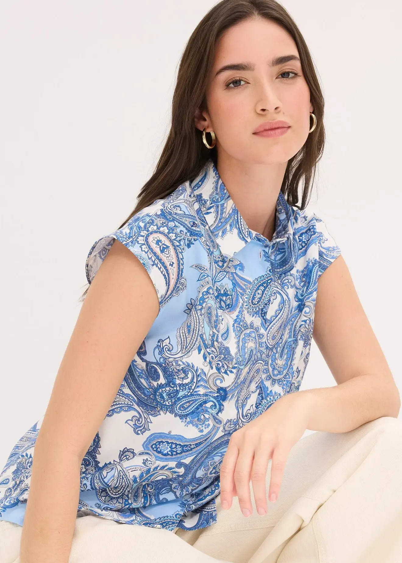 Femme bonprix Deux Pièces & Ensembles|Chemisiers|Chemisier imprimé en viscose fluide