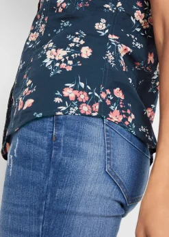 Femme bonprix Chemisiers|Chemisier imprimé, manches courtes