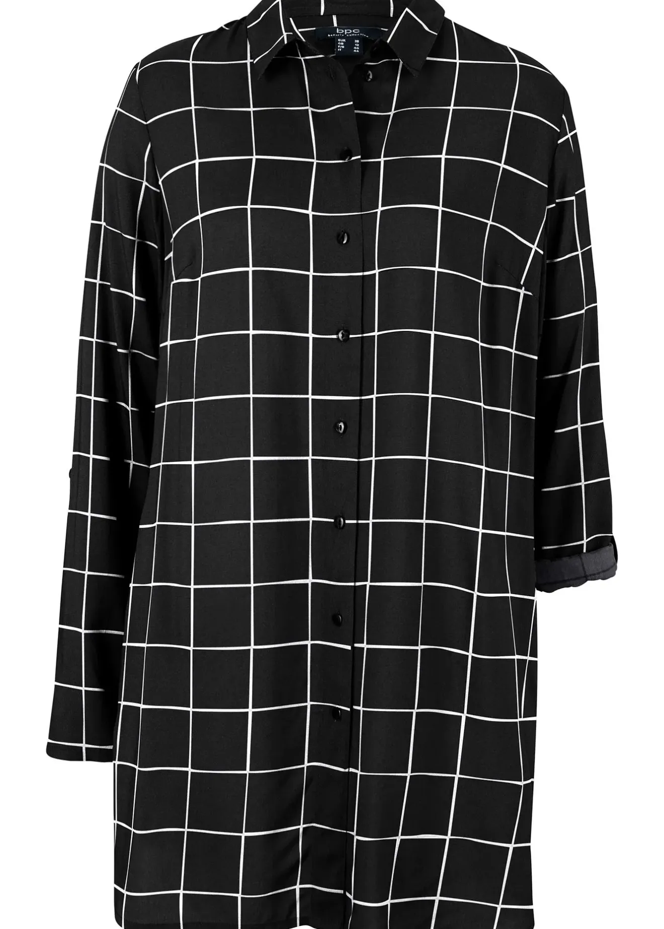 Femme bonprix Chemisiers|Chemisier long à carreaux, avec poches