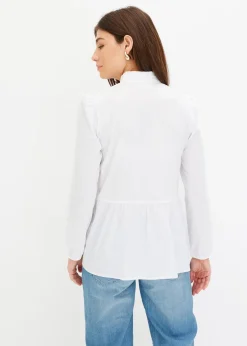 bonprix Chemisier long à fronces|Femme Chemisiers